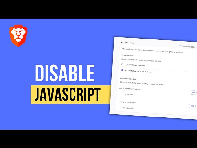 How to Disable JavaScript on Brave Browser PC (Speed Up Browsing)