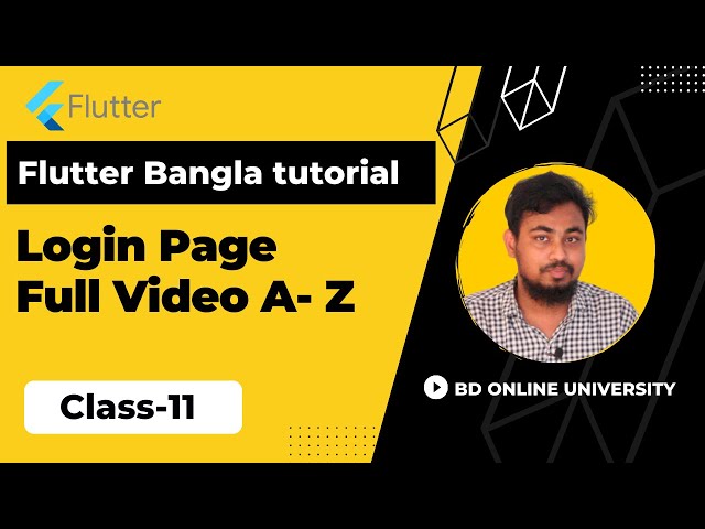 Login Page Design Flutter Bangla Tutorial | Class - 11