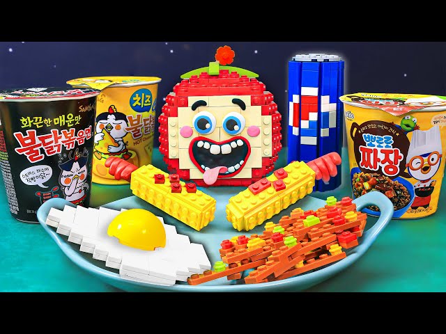 Ultimate Lego Random Viral Convenience Store Snack Party | Apu Lego MUKBANG | Stop Motion Cooking