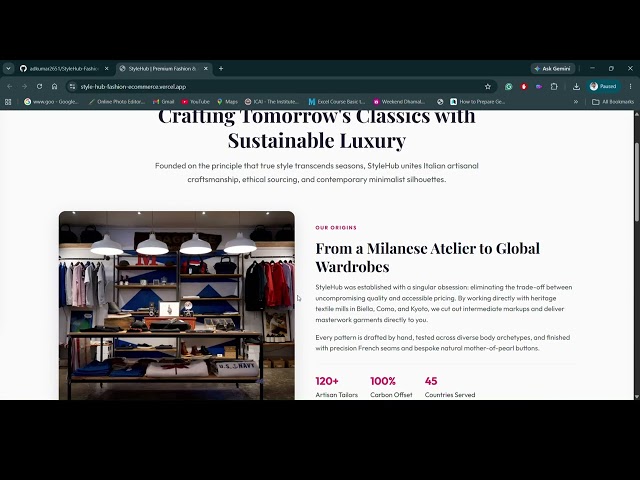 StyleHub – Fashion & Apparel E-Commerce Website | Frontend Internship Project
