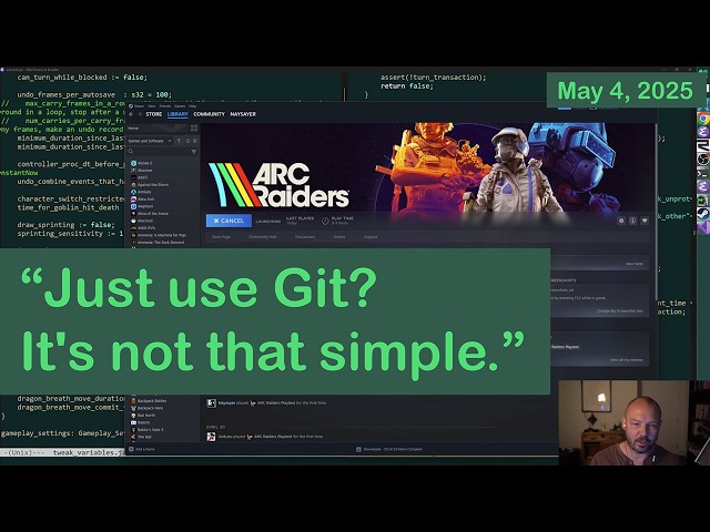 Jonathan Blow on why game source control is so hard