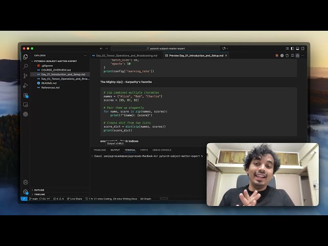 First tutorial pytorch v1 -basics lists, tuples, zip function