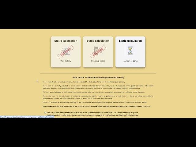 Toolbox for structural engineers – interactive programs for understanding statics.