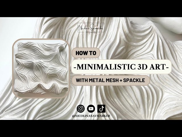 HOW TO 3D ART TUTORIAL |  Spackling & Plaster Art | DIY Textured Painting | Nicolina Savmarker