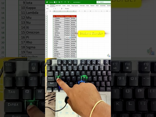Draw Table Borders in Excel Instantly Using Keyboard Shortcuts - You’ll Wish You Knew This Earlier!