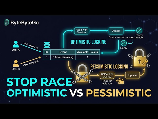 Database Concurrency Explained (Optimistic vs Pessimistic Locking)