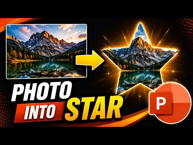 How to Crop Picture to a Star Shape in PowerPoint | Picture Shape Tutorial