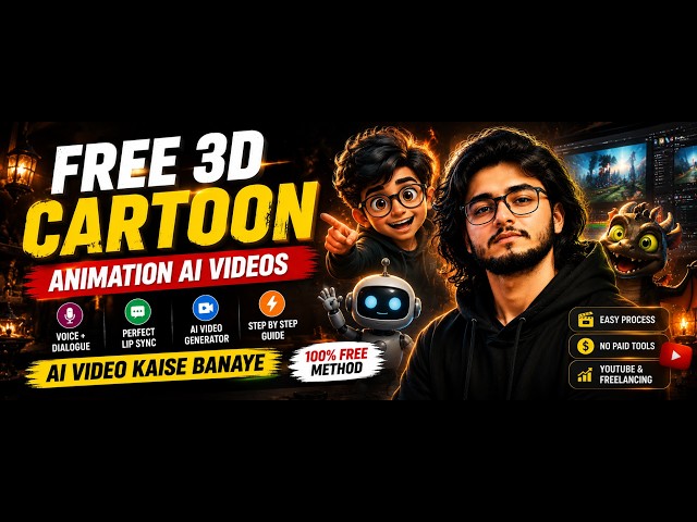 How To Make 3D Cartoon Videos FREE? 🤯 Voice + Dialogue + Lip Sync | AI Video Generator