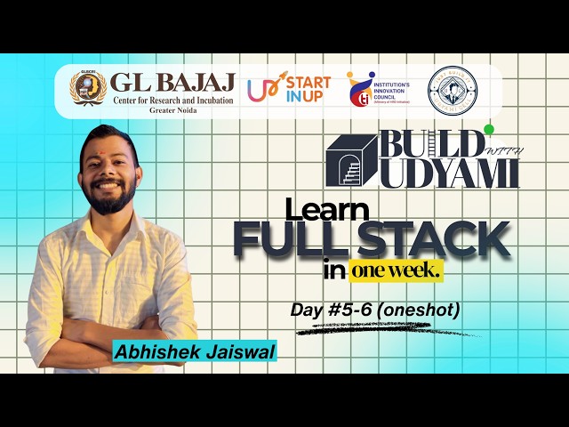 💻 Build With Udyami 2026 | Full Stack Development Track | Grand Finale | Day 5 & 6