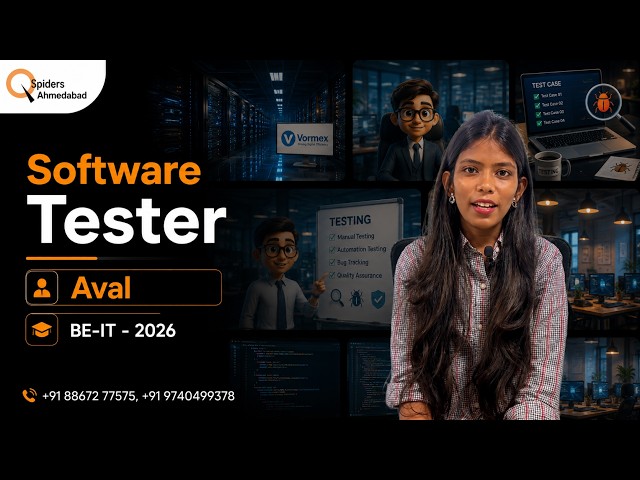 Software Tester Success Story | Aval | BE-IT 2026 | QSpiders Ahmedabad