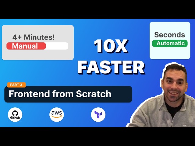 10× Faster: Push-to-Deploy on AWS (Terraform + GitHub Actions) | Website from Scratch #3