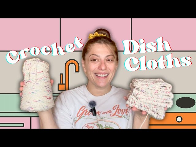 Making Easy Crochet Dish Cloths for Market Prep
