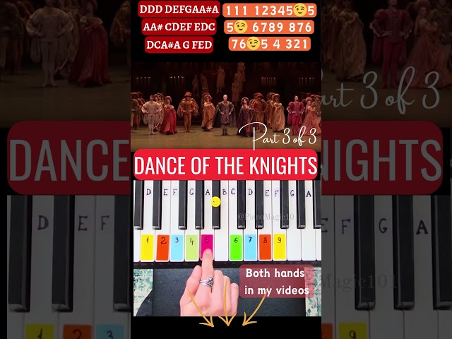 Dance of the Knights Part 3 #easypiano #pianowithnumbers
