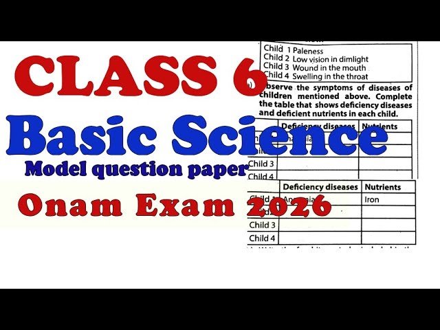 Class 6 Basic Science | Kerala Syllabus 2026-27 | Model Question Paper & Online Class | SCERT