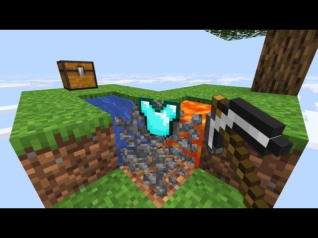 Beating Skyblock But ALL Drops Are Random