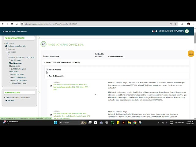 Tutorial para ver las calificaciones de las evidencias en Sofiaplus