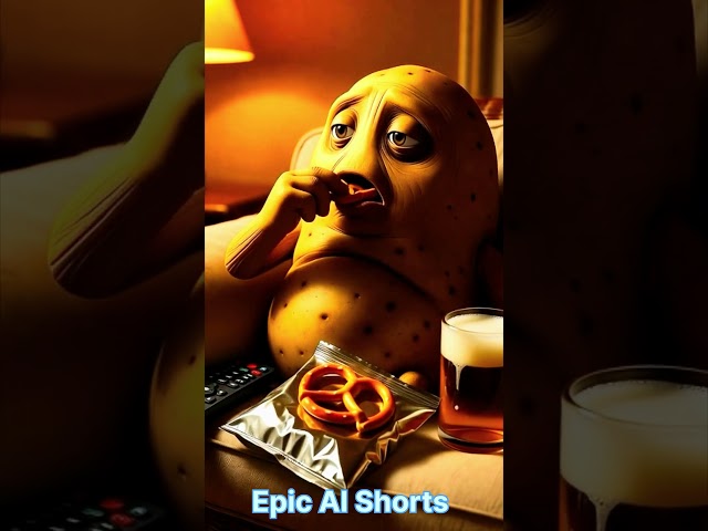 🥔 The Couch Potato Life | Funny AI Animation | #shortsvideo #shorts