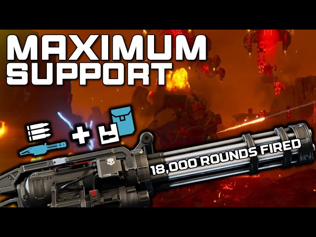 My ENTIRE SQUAD Supplies My MAXIGUN For MAXIMUM SUPPORT! | Helldivers 2