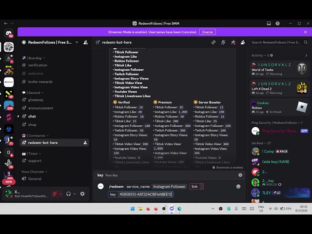 FREE 100 INSTAGRAM FOLLOWERS DISCORD BOT | 2026 | LINK BELOW