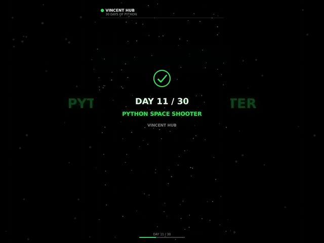 30 DAYS OF PYTHON — DAY 11| space shooter game