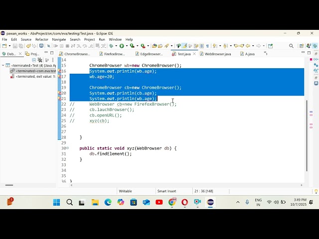 Getter and Setter Method incapsulation consept 