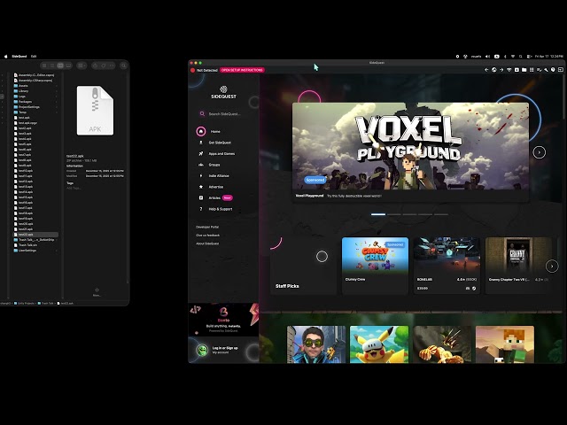 Unity to Oculus VR Headset with SideQuest
