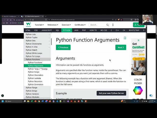 Python - Unit 5 Lecture/Demo - Functions, arguments, scope, main method  - Fall 2025