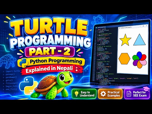 turtle programming part -2 | Class 10 Computer | SEE python programming