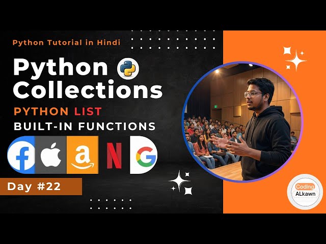 22 python list built in function in Hindi | Python  interview questions | #faang  python questions