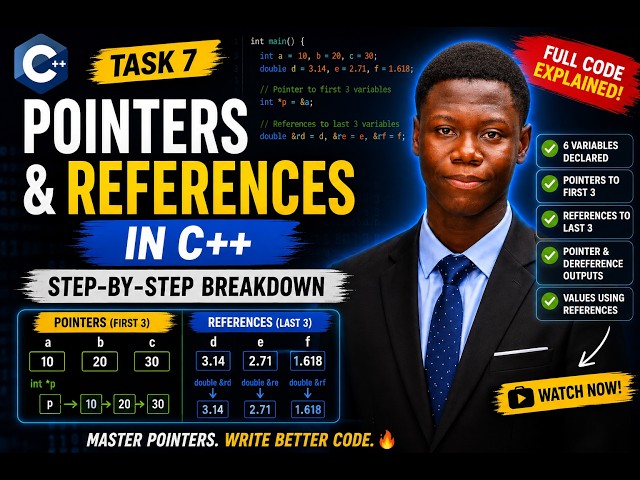 C++ Pointers & References | Task 7 – Step-by-Step Explanation