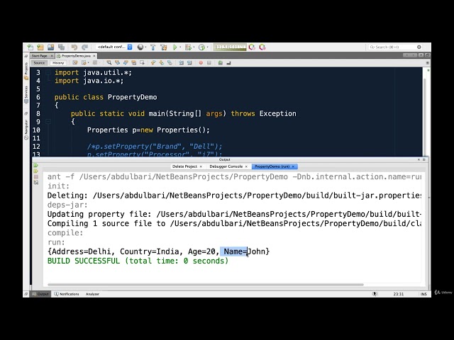 Lecture 25.9 : Utility Classes in Java Collections | Properties, BitSet [Abdul Bari] Java Course