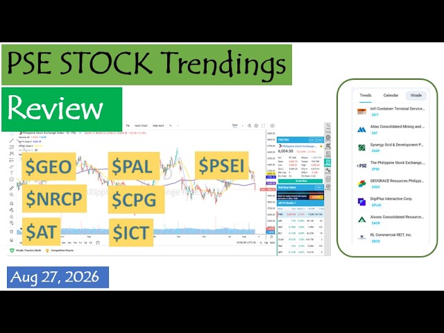 PSE Stock Trendings Review:  August 27, 2026