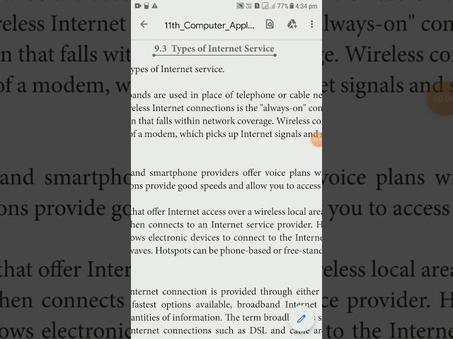 11th computer application chapter 9 types of internet service