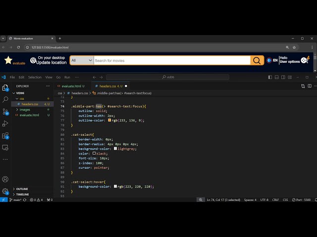 Front-end vscode, HTML, CSS, javascript 06: CSS advanced selectors