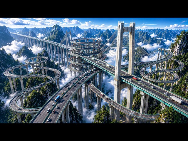 Inside China’s $60B Sky Bridge Network: How They Built Impossible Roads 3,000ft Above the Mountains