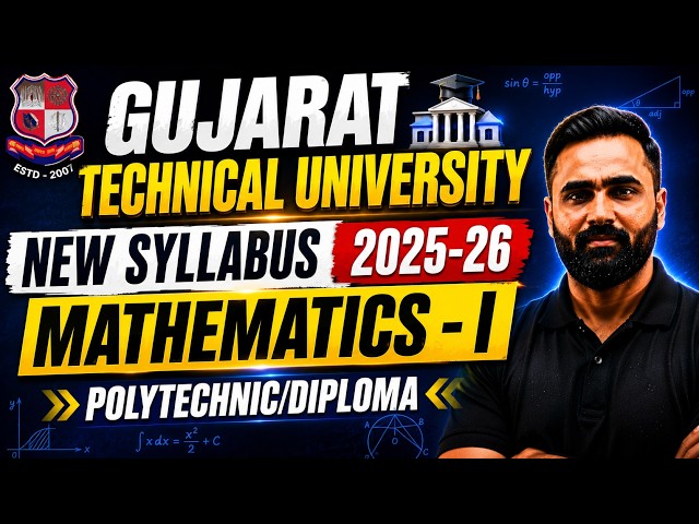Gujarat Technological University|New Syllabus 2025-26|Polytechnic Mathematics - I |Pradeep Giri Sir