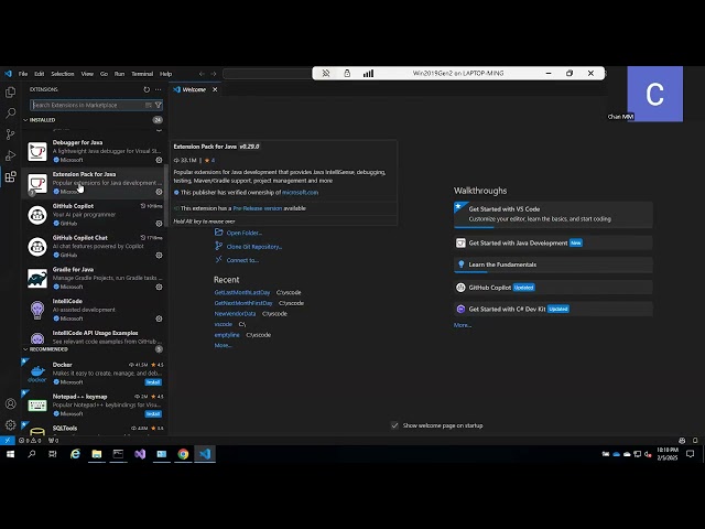 Java using Visual Studio Code