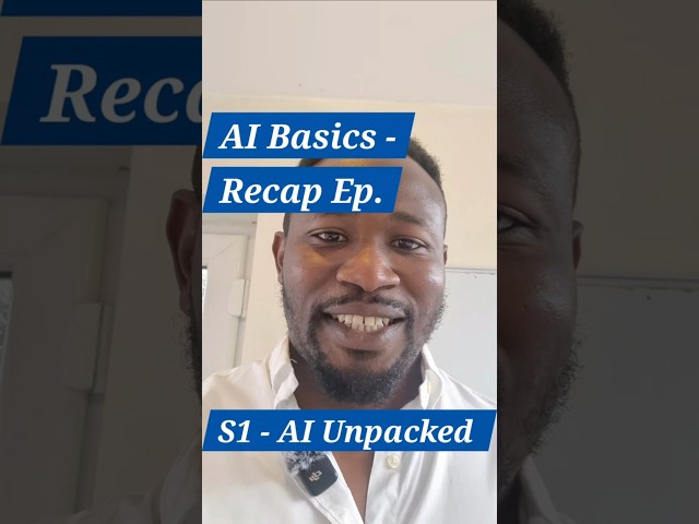 AI, Machine Learning & Deep Learning Explained | S1 Recap