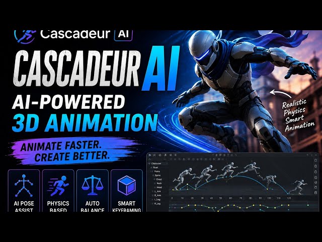 Cascadeur AI Explained in 3 Minutes | AI-Powered 3D Animation | Cascadeur Tutorial