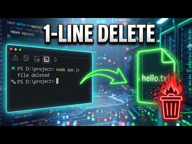 Delete Files in Node.js with 1 Simple Command in (1 MINUTES) Node.js File System: Delete Files Fast
