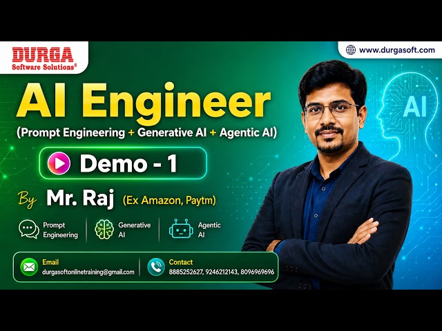 AI Engineer (Prompt Engineering + Generative AI + Agentic AI) tutorials || Demo - 1 || by Mr. Raj