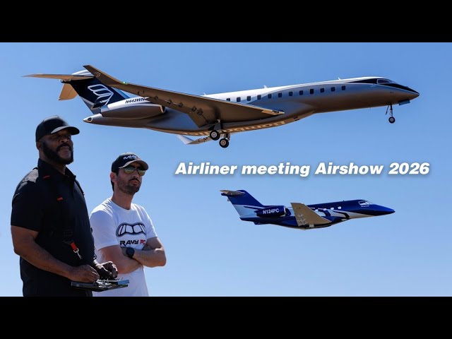 Flying giant scale RC planes at the Airliner Meeting Airshow 2026