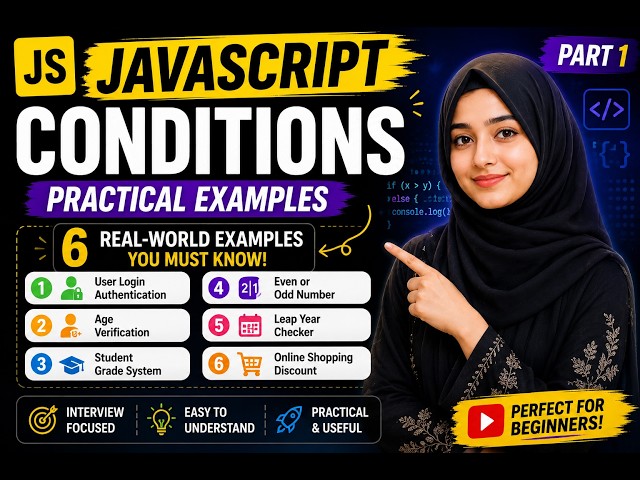 JavaScript Conditions Explained with 6 Real-World Examples | If Else in JavaScript | Part 1