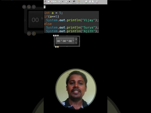 Guess the Output - Java in Tamil - Simple if else Program - Muthuramalingam - Payilagam