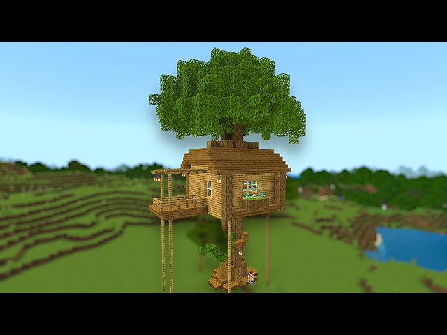Minecraft Tutorial: How To Build An Easy Tree House!