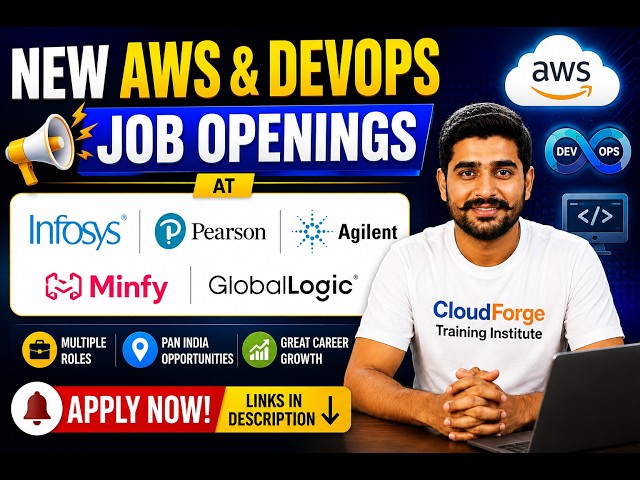 New AWS & DevOps Job Openings | Infosys, Pearson, Agilent, Minfy & GlobalLogic | Apply Now #aws #job