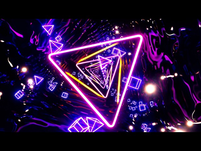 🔷 4K Screensaver – Futuristic Neon Flow – DJ Visual Loop (No Sound)