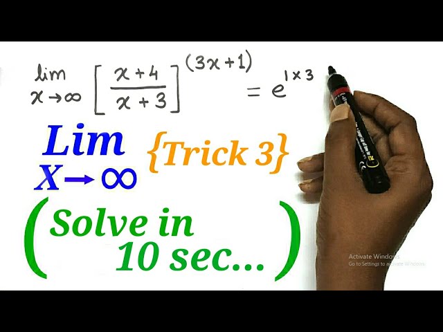 Limits to Infinity | Trick 3 | Solution in 10 seconds | 12th MHCET | Maths