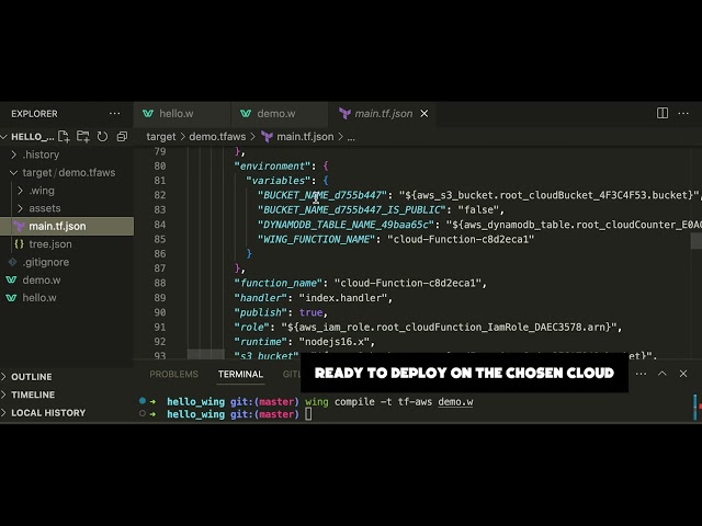 Demo of compiling winglang to different clouds