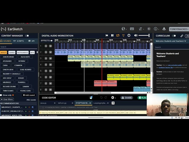 Tyris Clark Python Mc Coding collaborative project 2025 EGYPTIAN KNIGHTS